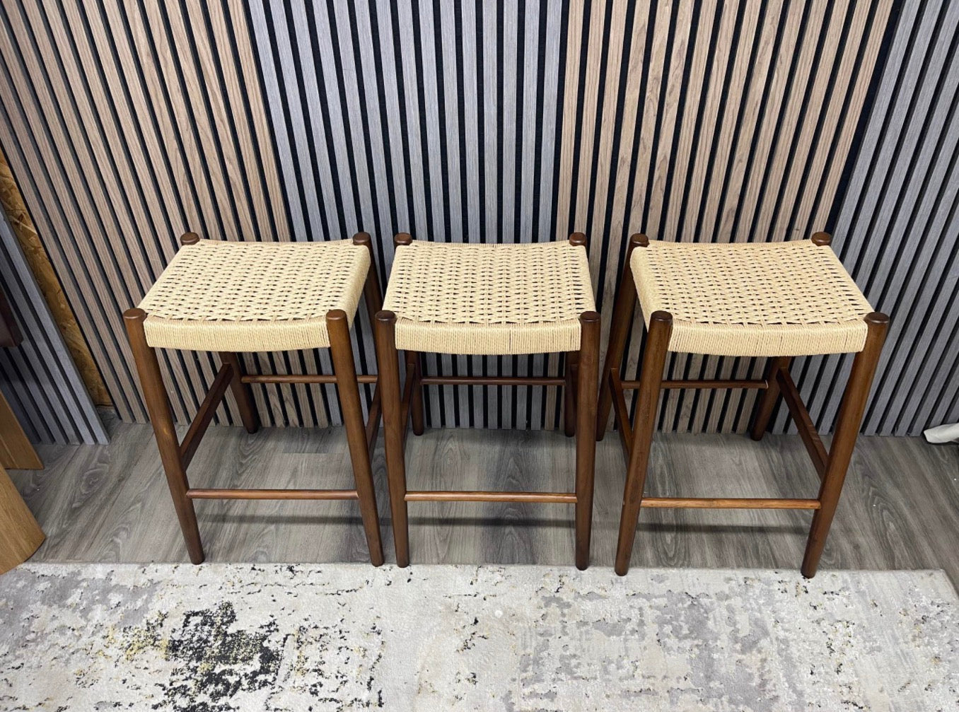Wooden Kitchen Stools x3
