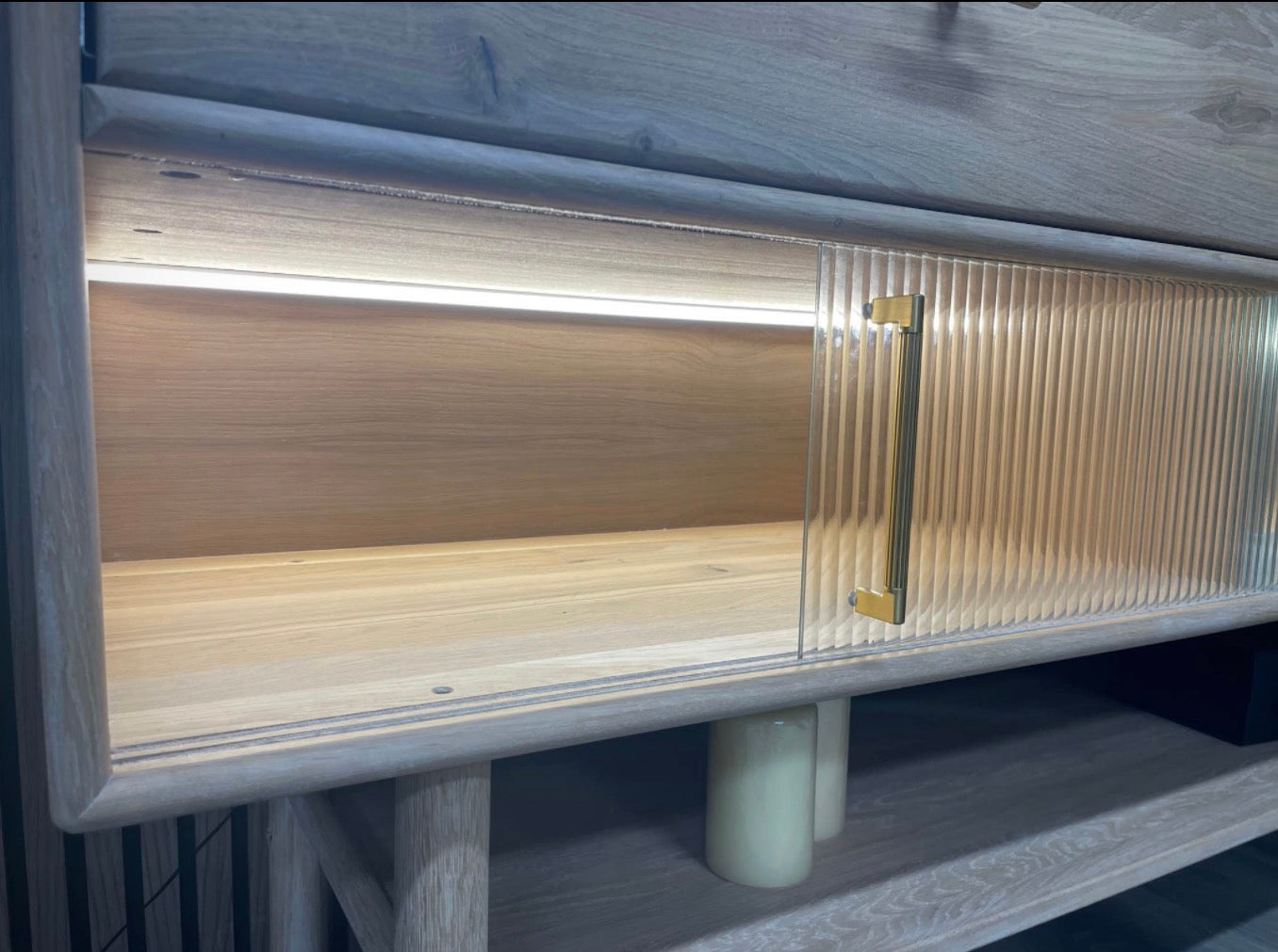 Komodo Large Oak Sideboard With Internal Lights