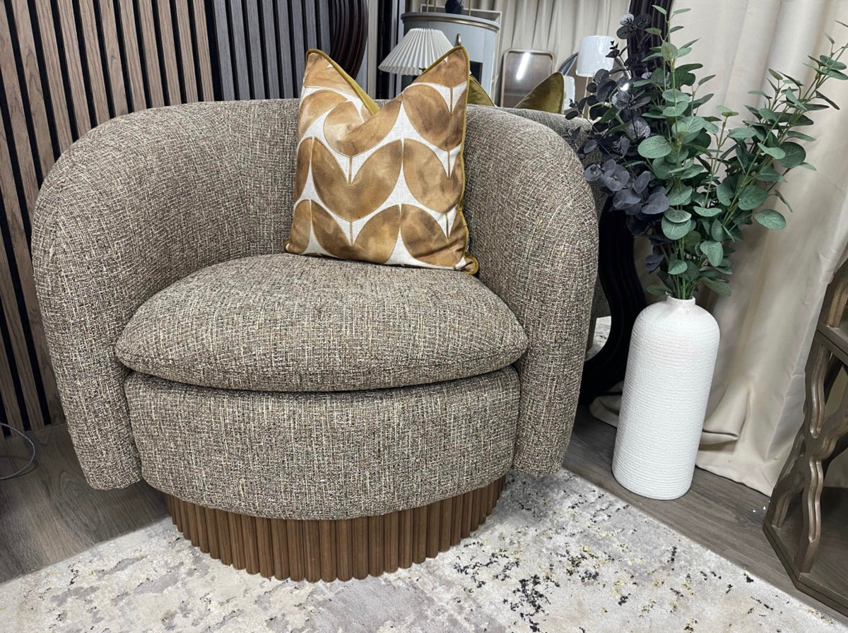 Speckled Cappuccino Viva Swivel Armchair
