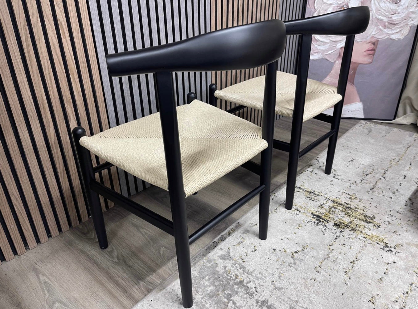 Aalborg Wooden Dining Chairs x2