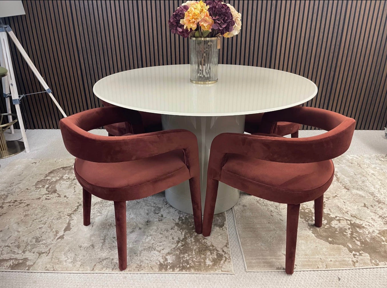 Glass Round Dining Table