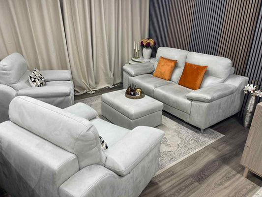 Dfs Sofa Set(Sofa, 2 Armchairs And Footstool)