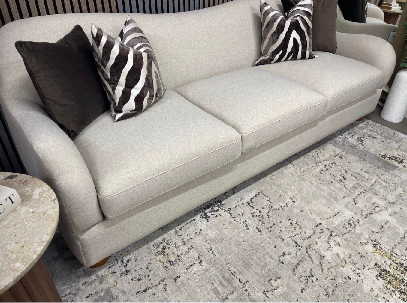 Mohair Velvet 3 Seater Sofa
