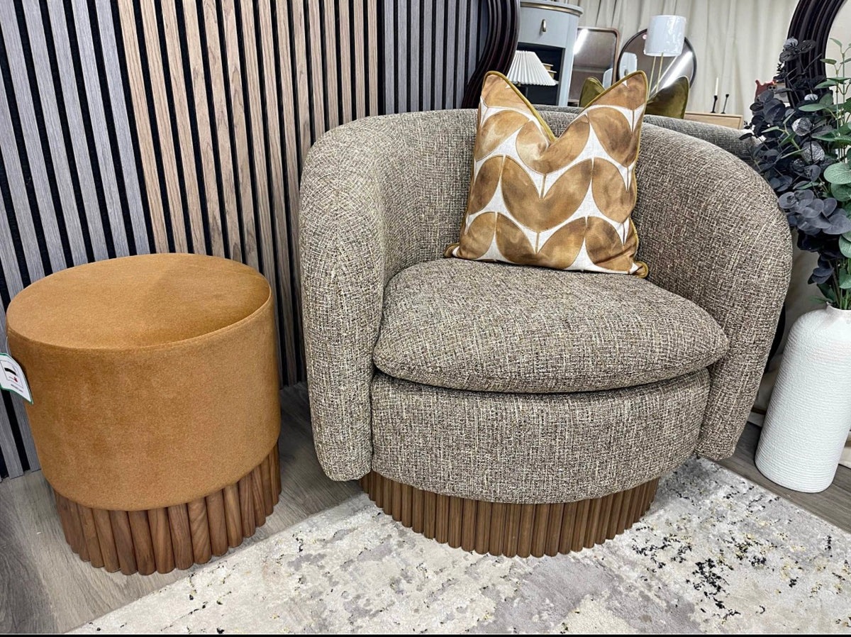 Speckled Cappuccino Viva Swivel Armchair