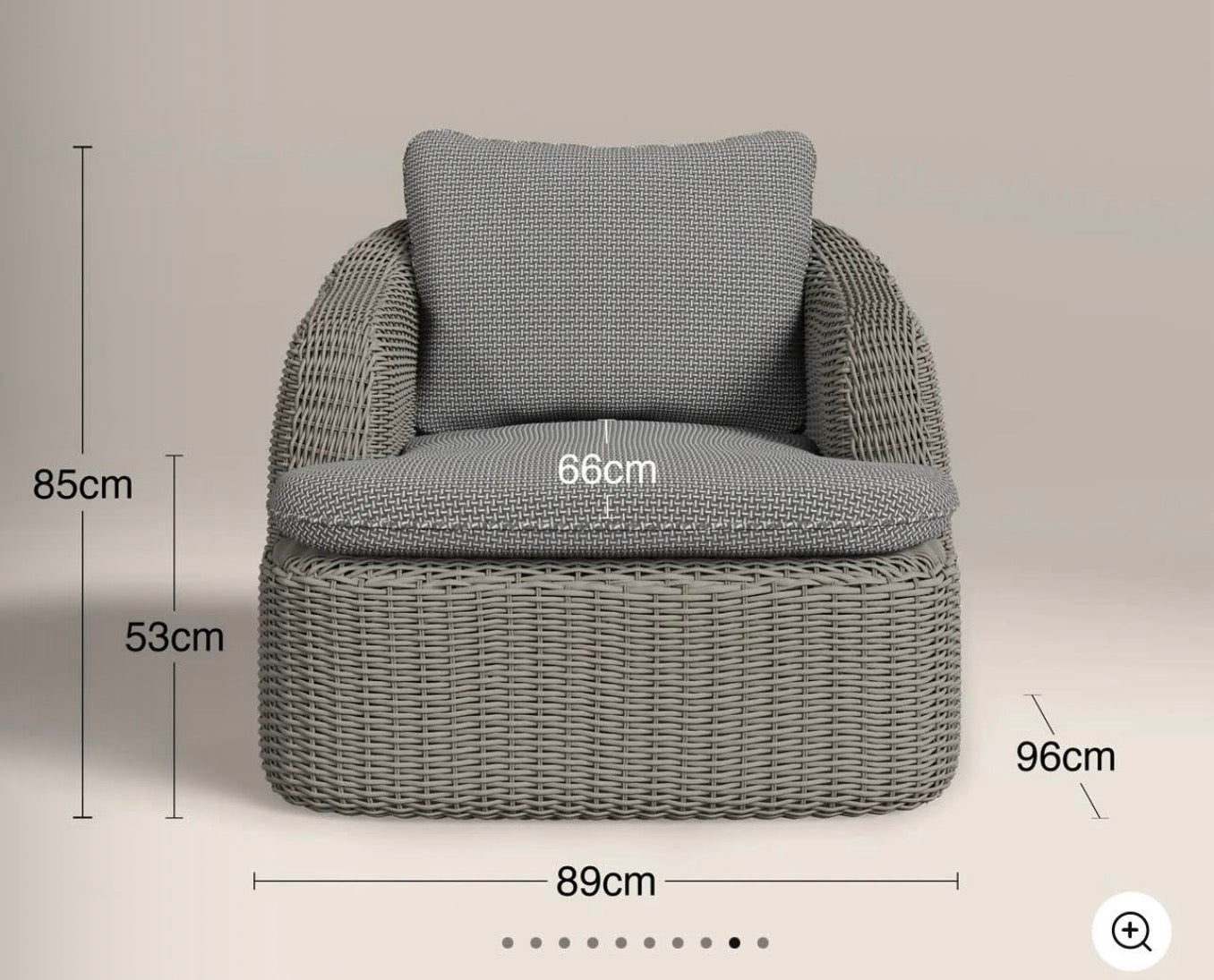 Lucia Smoke Natural Rattan Garden Sofa Set