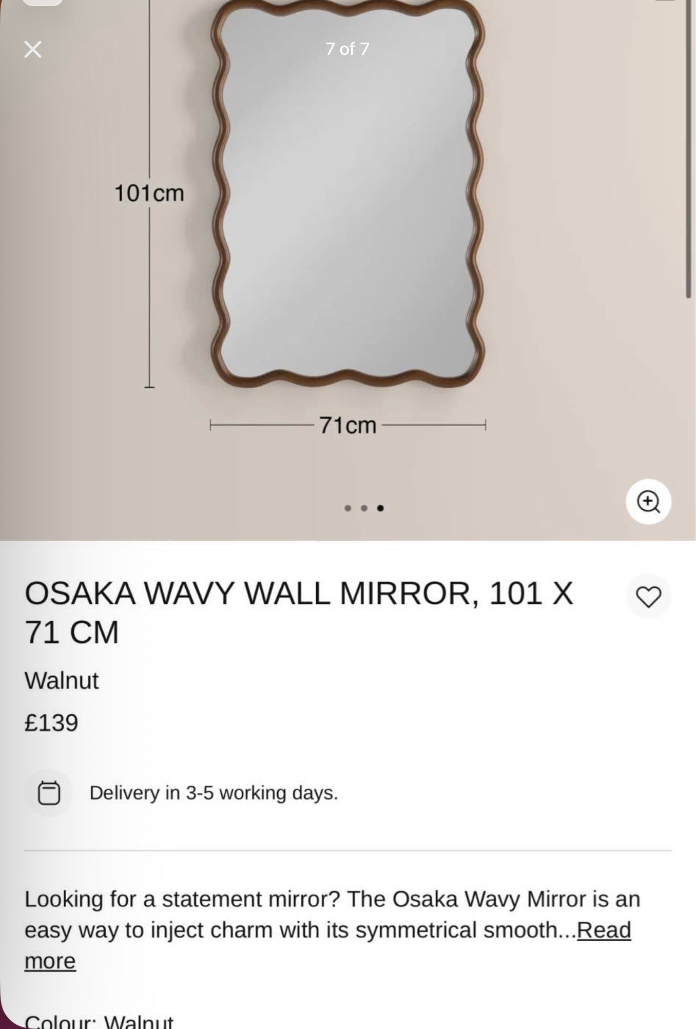 Wavy Wall Mirror