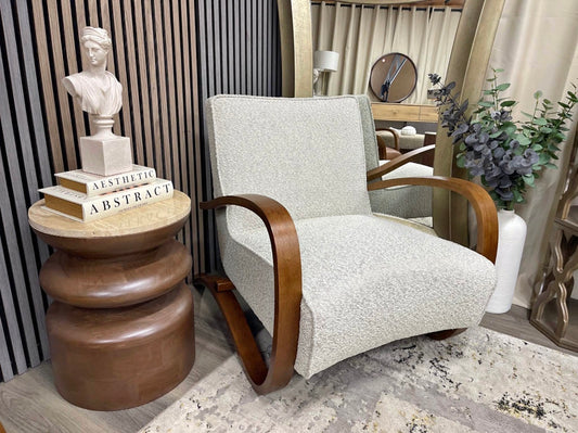 Speckled Stone Boucle Accent Chair