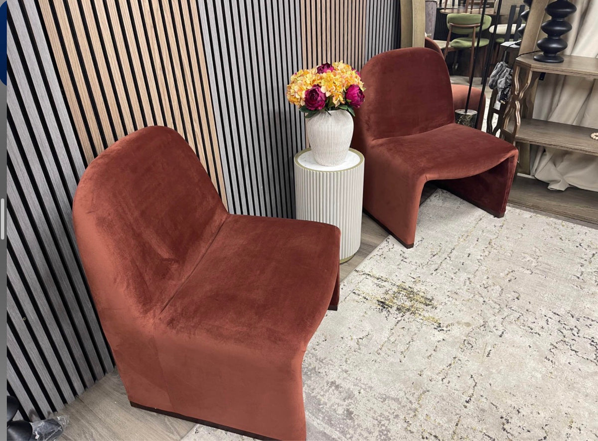Set Of 2 Arlet Velvet Accent Chairs