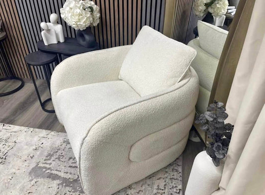 Next White Boucle Accent Chair
