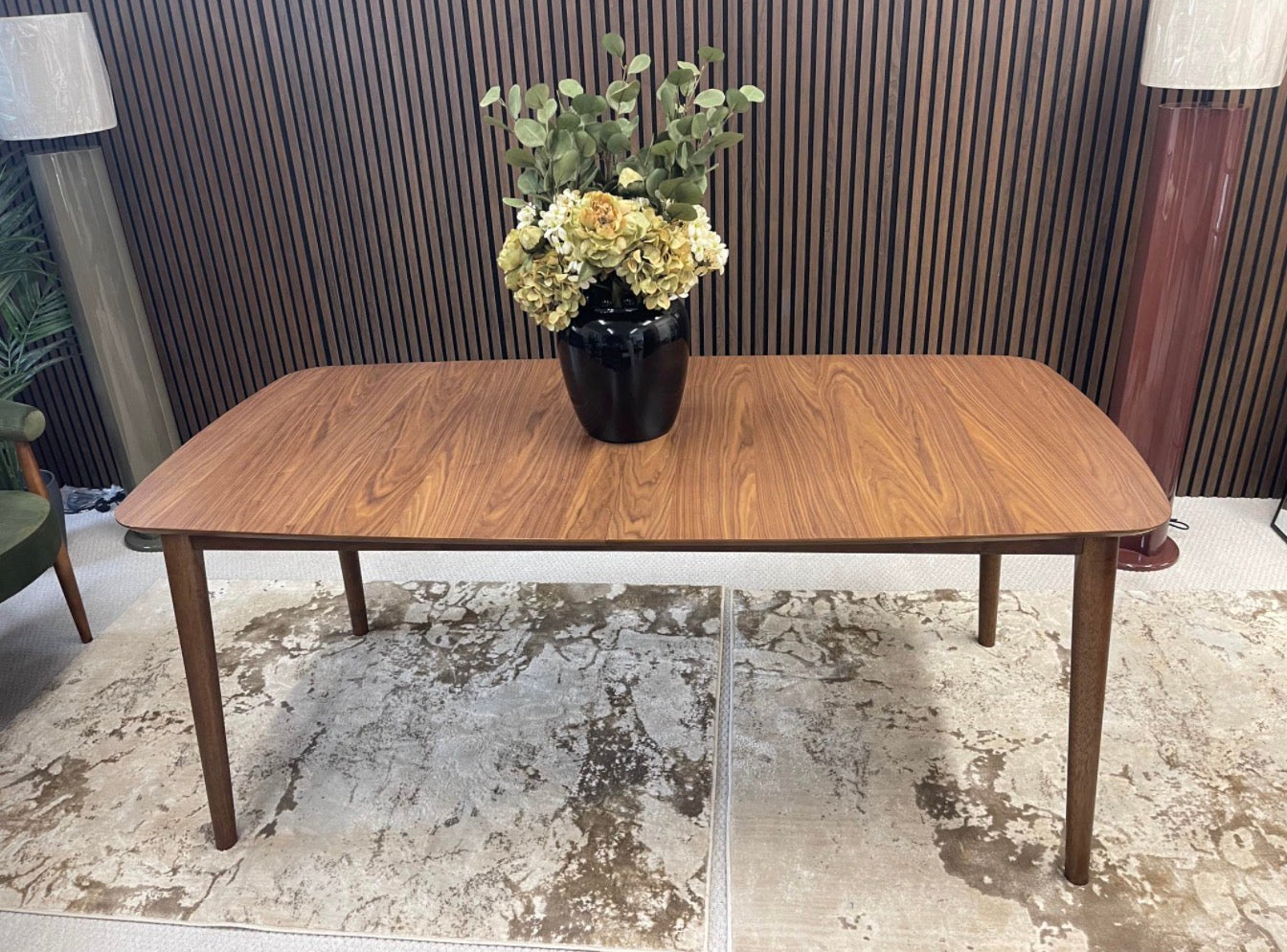 Walnut Rectangular Extendable Dining Table