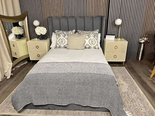 Small Double Ottoman Bed With Headboard And Mattress