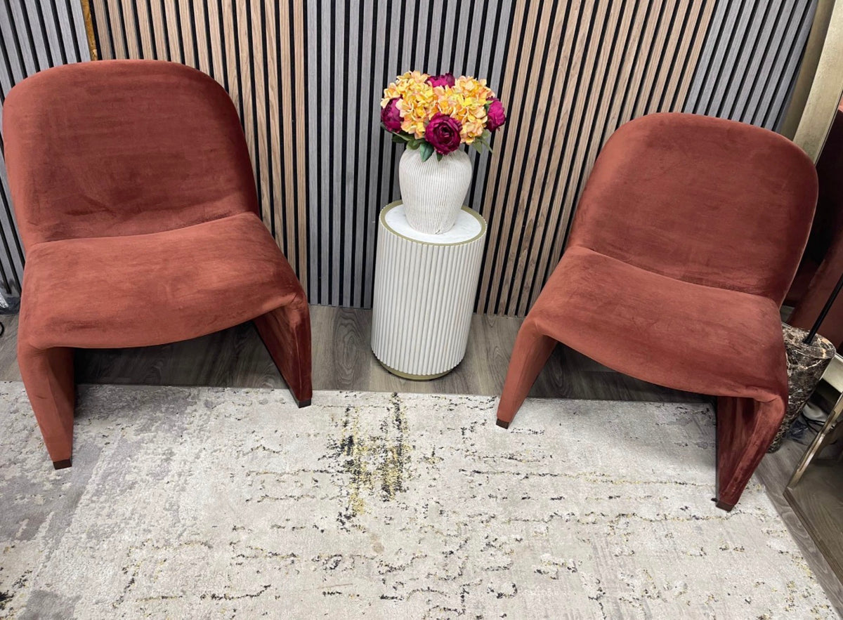 Set Of 2 Arlet Velvet Accent Chairs