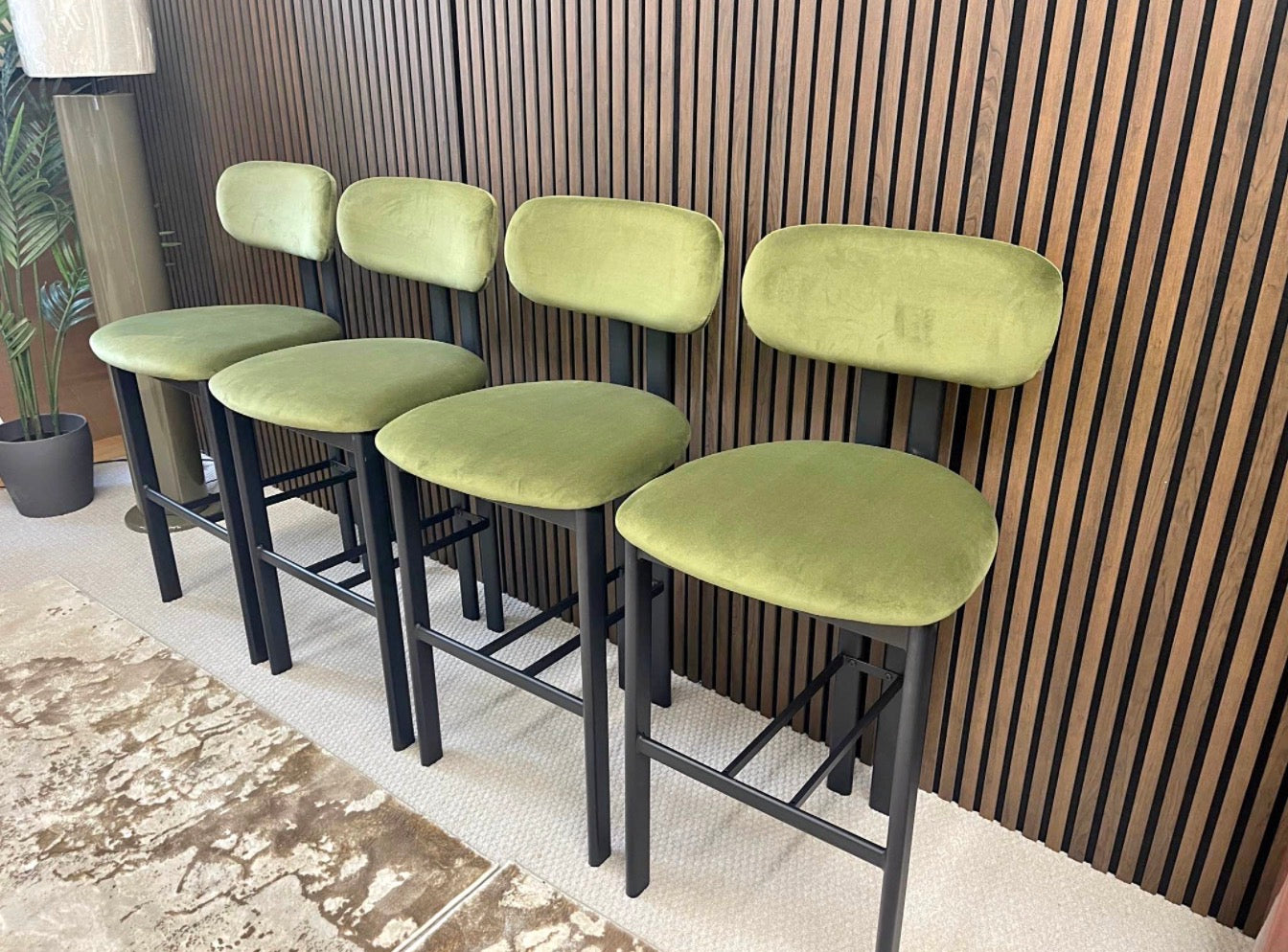 Moss Green Arbor Barstools x4