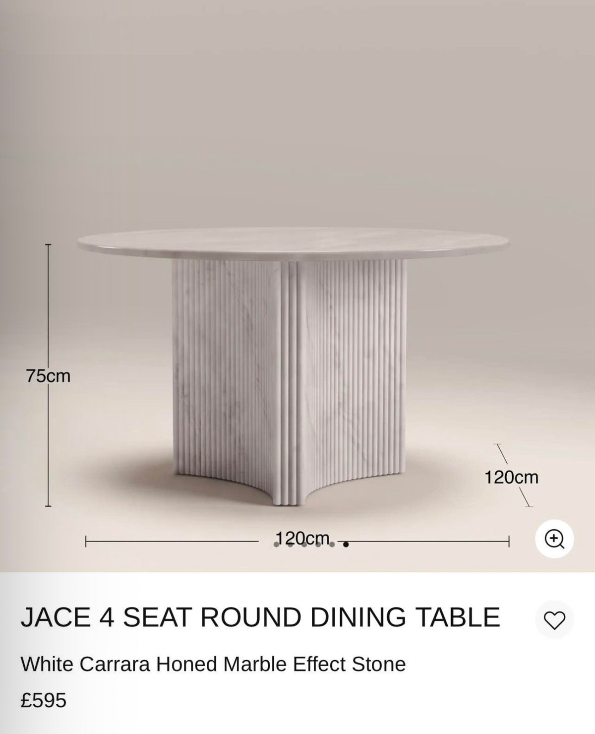 White Marble Round Dining Table