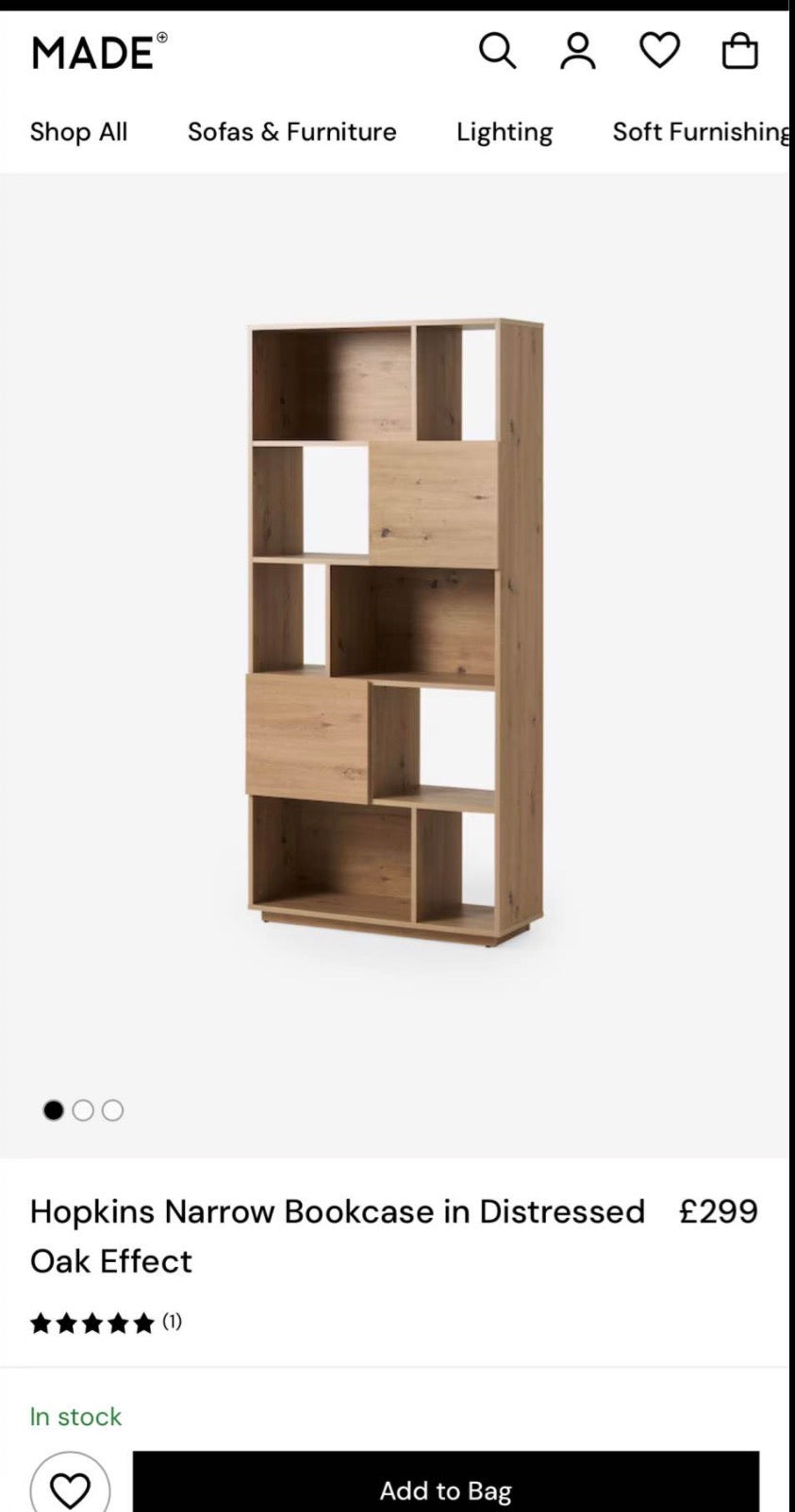 Made.com Bookcase/Shelving Unit