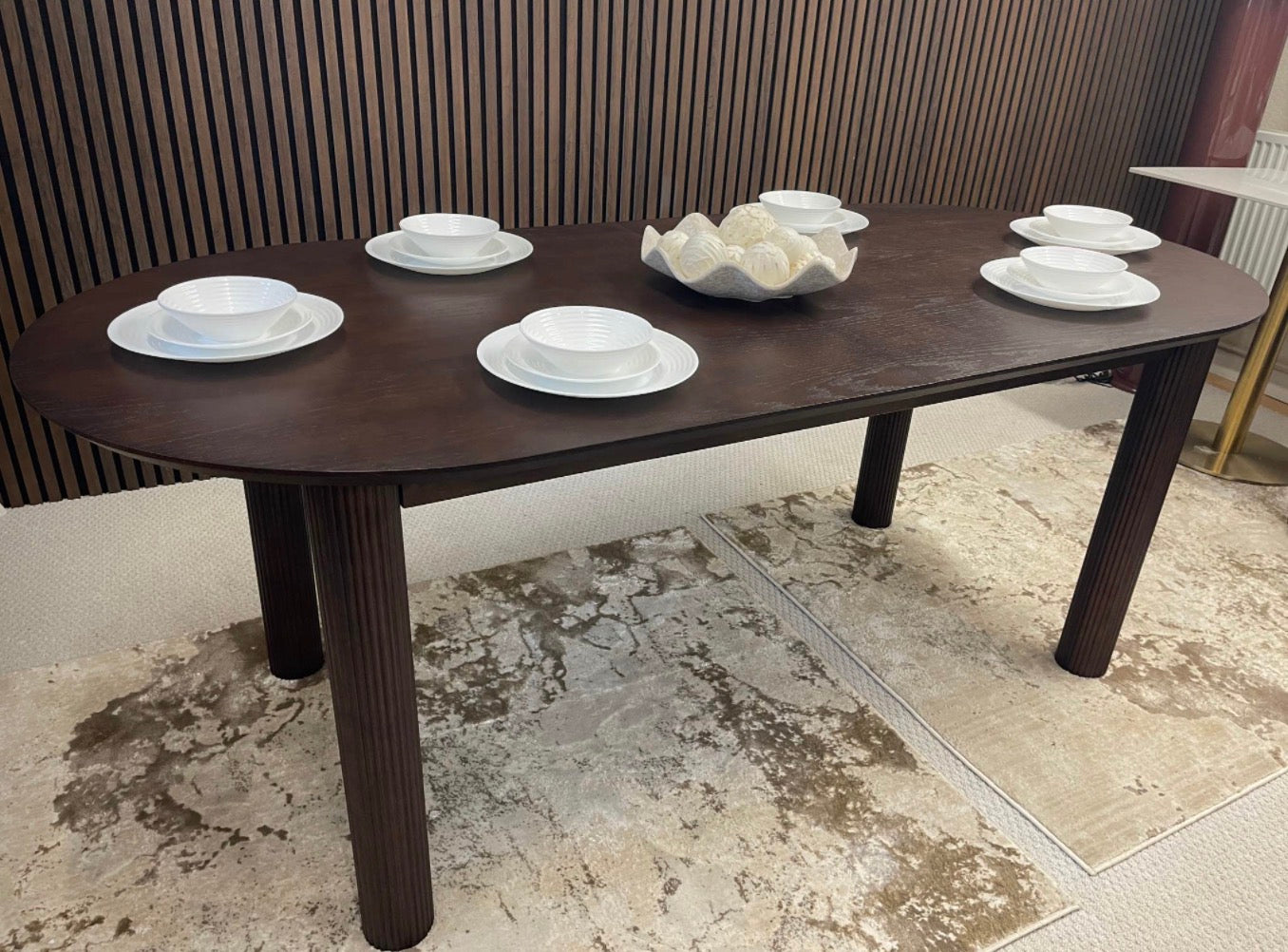 Skylar Oval Extendable Wooden Dining Table