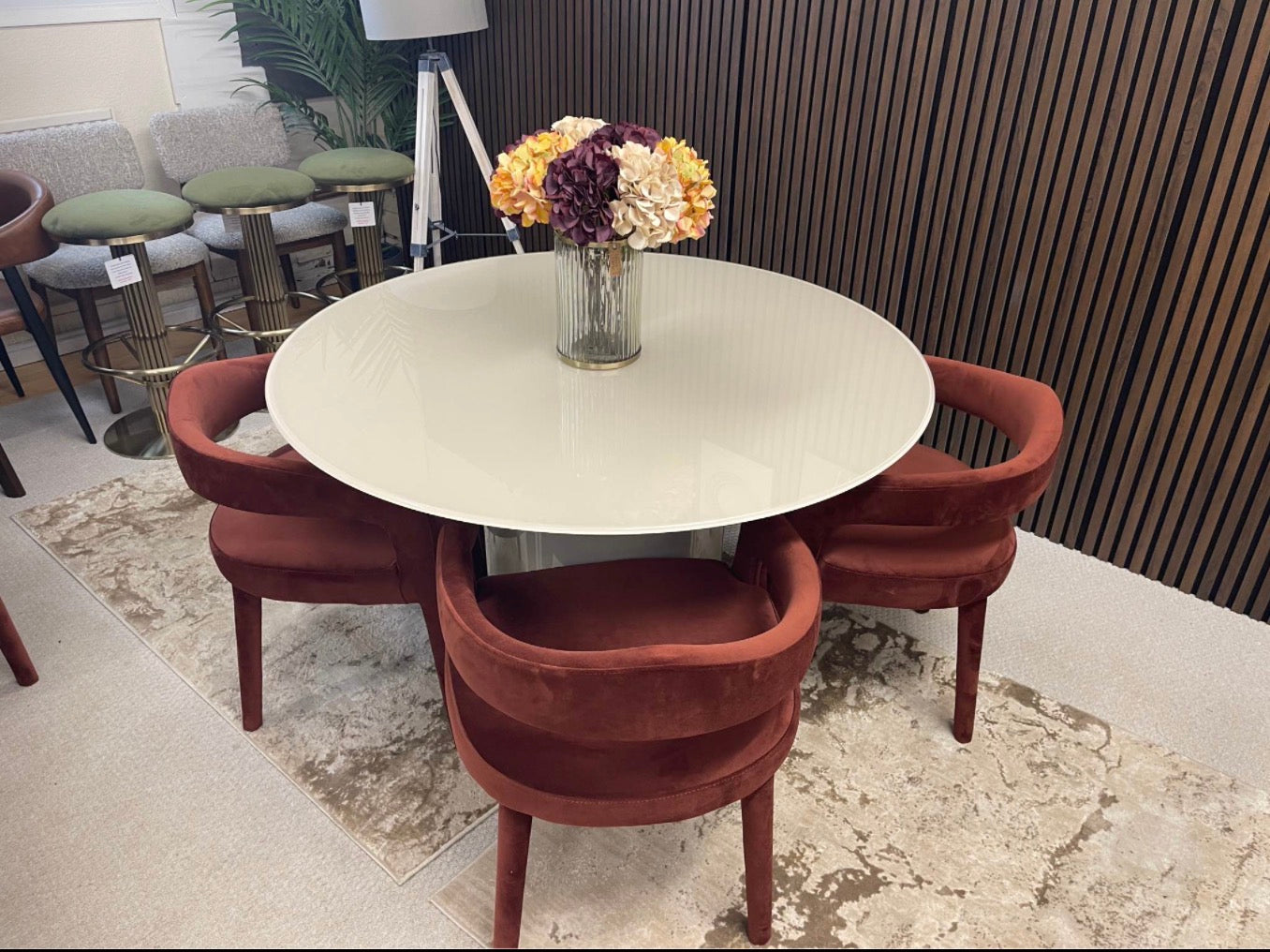 Glass Dining Table And 4 Dining Chairs