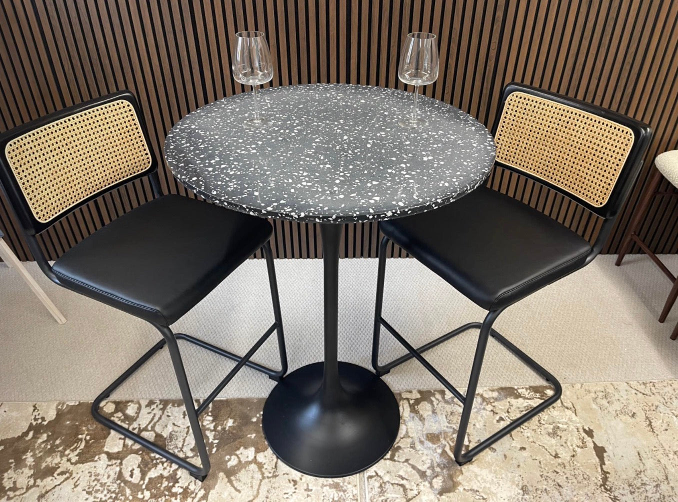 Black Marble Bar Table Only