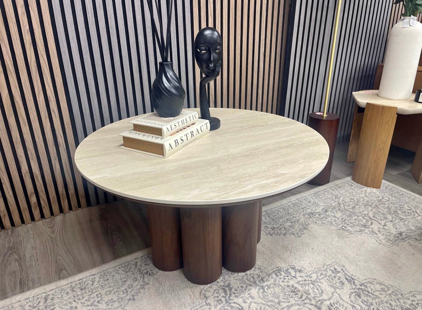 Noelle Round Stone Coffee Table