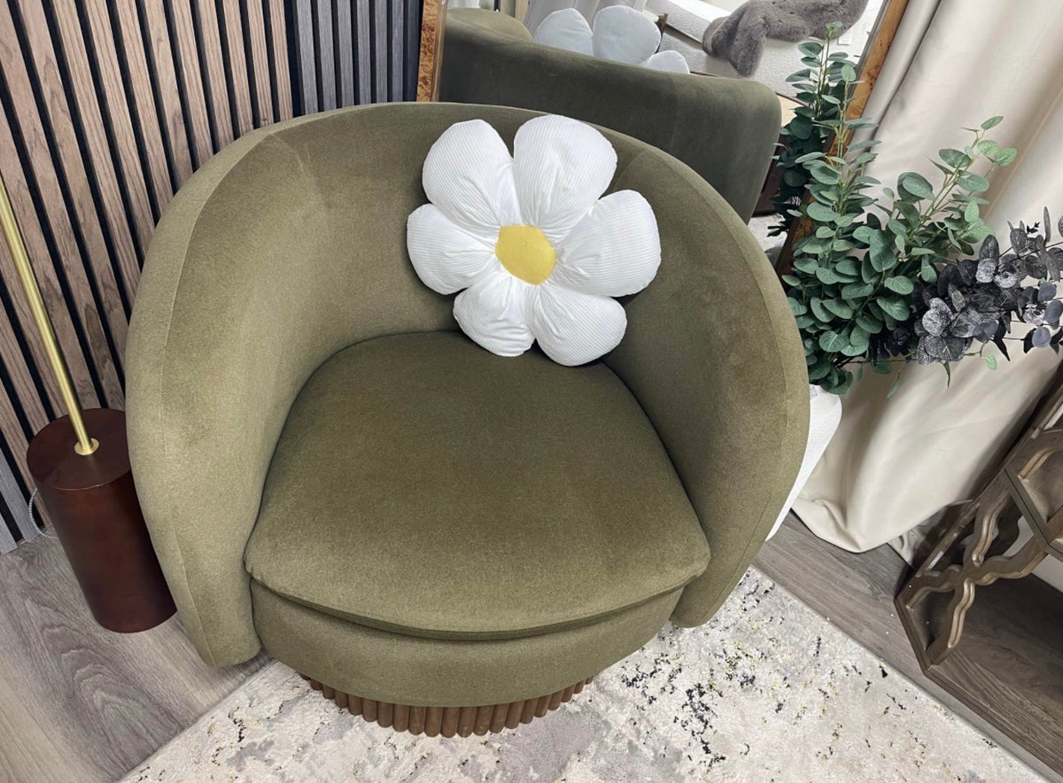 Viva Mohair Velvet Swivel Chair