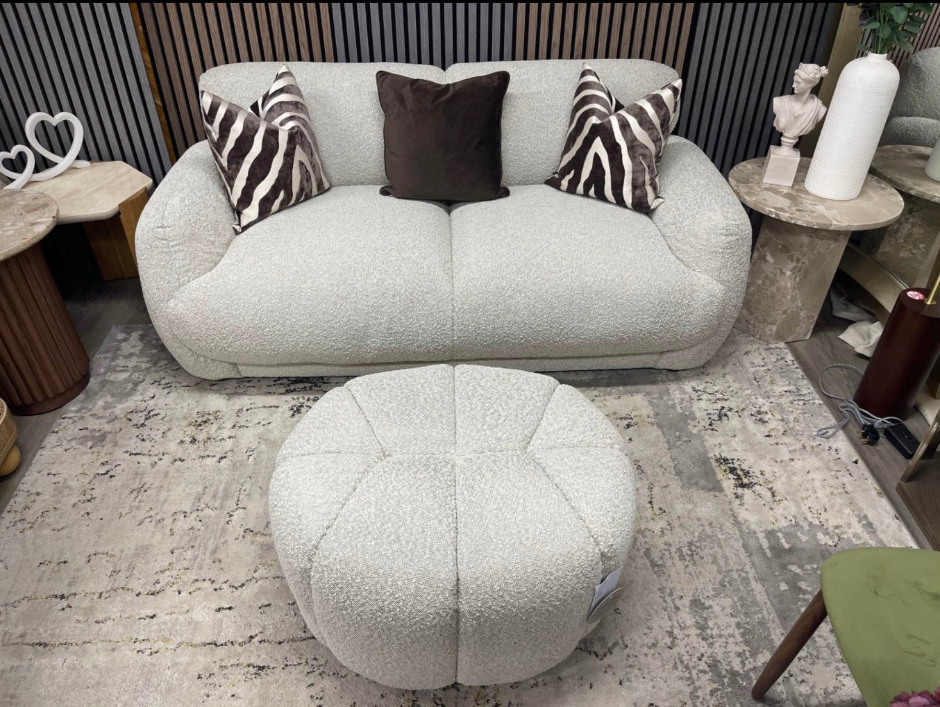 Cloud 2 Seater Sofa and Footstool