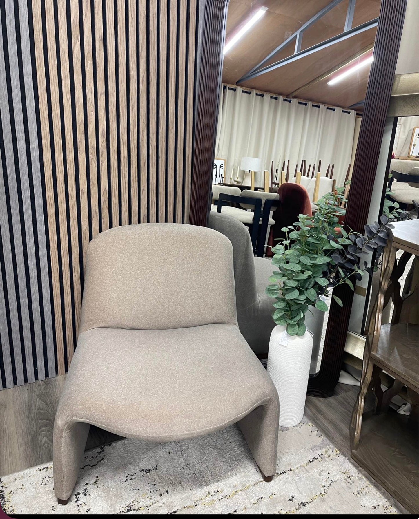 Arlet Truffle Brown Mohair Velvet Accent Chair