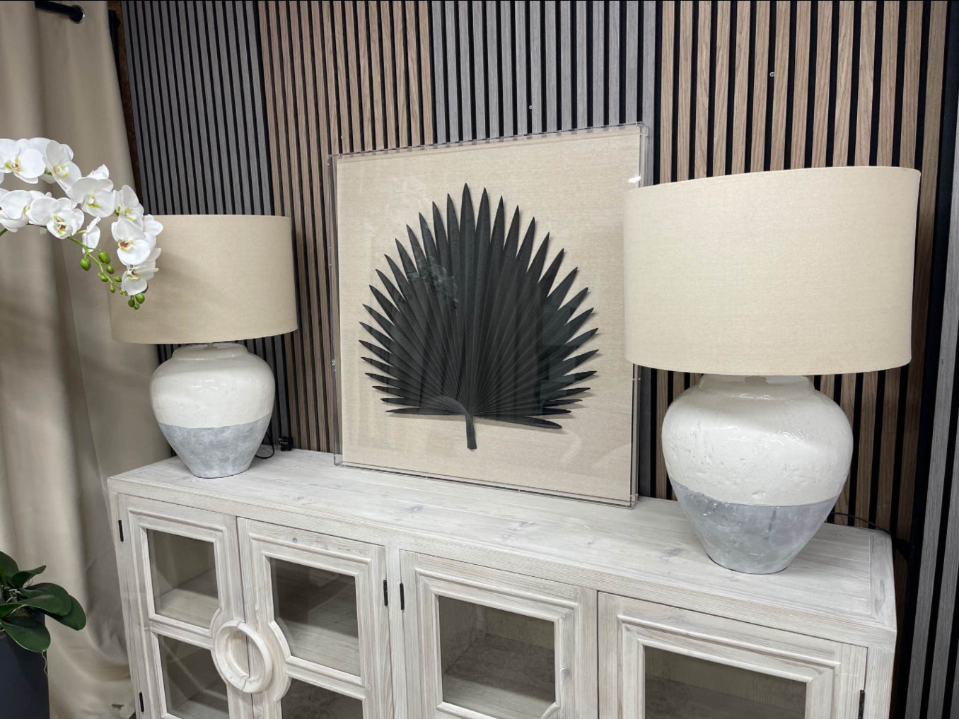 Black Palm Leaf Box Wall Art