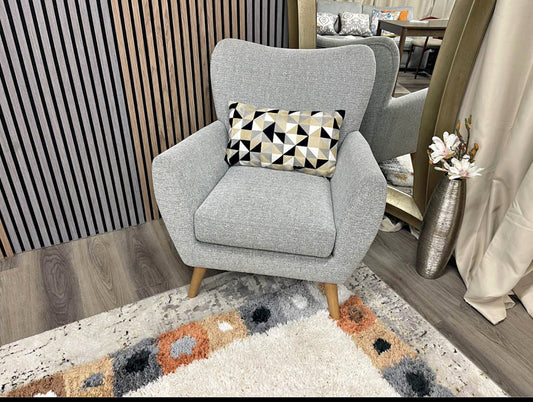Next Chunky Chenille Grey Armchair