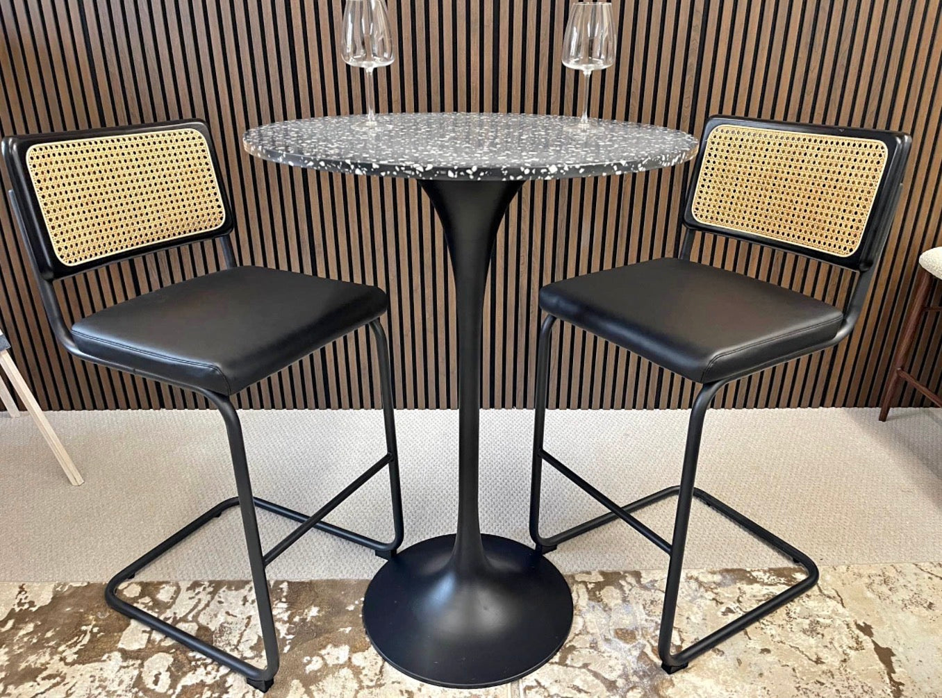 Black Marble Bar Table Only