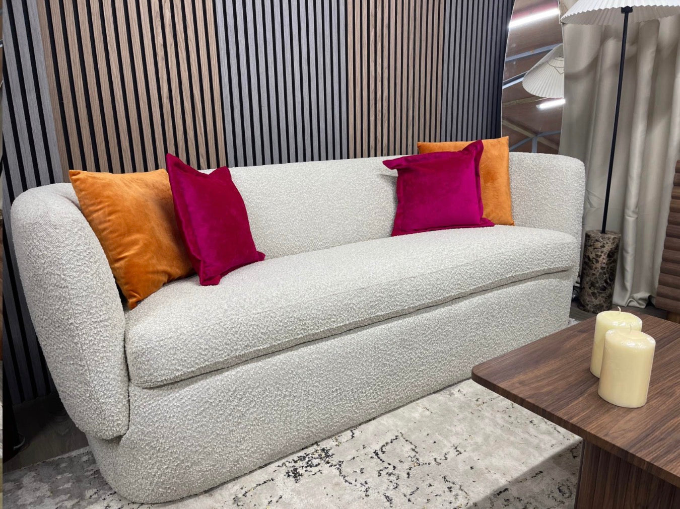 Miller Speckled Boucle 3 Seater Sofa