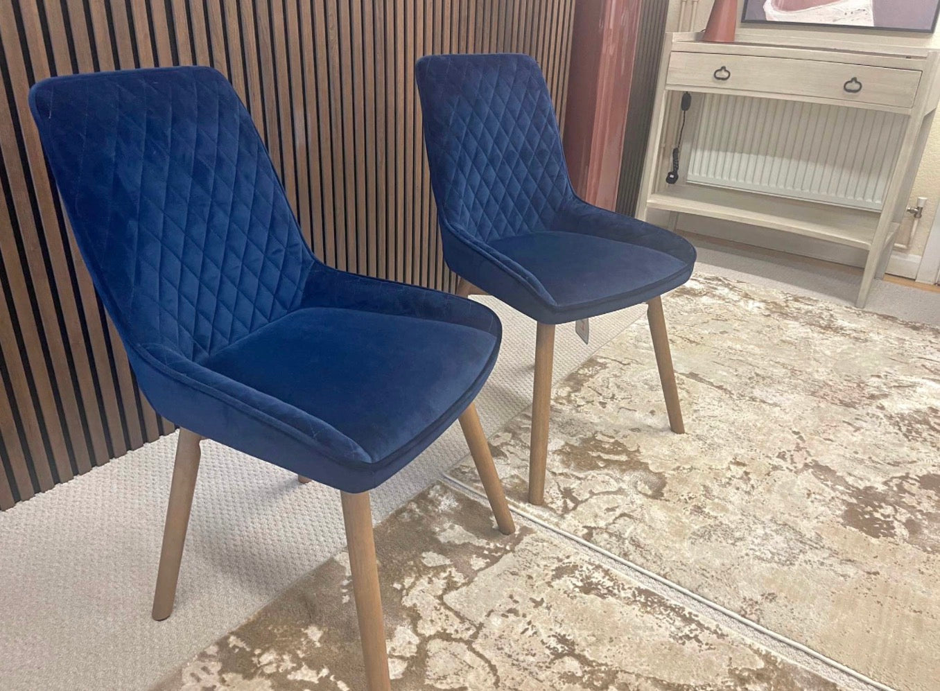 Set Of 2 Hamilton Navy Dining Chairs