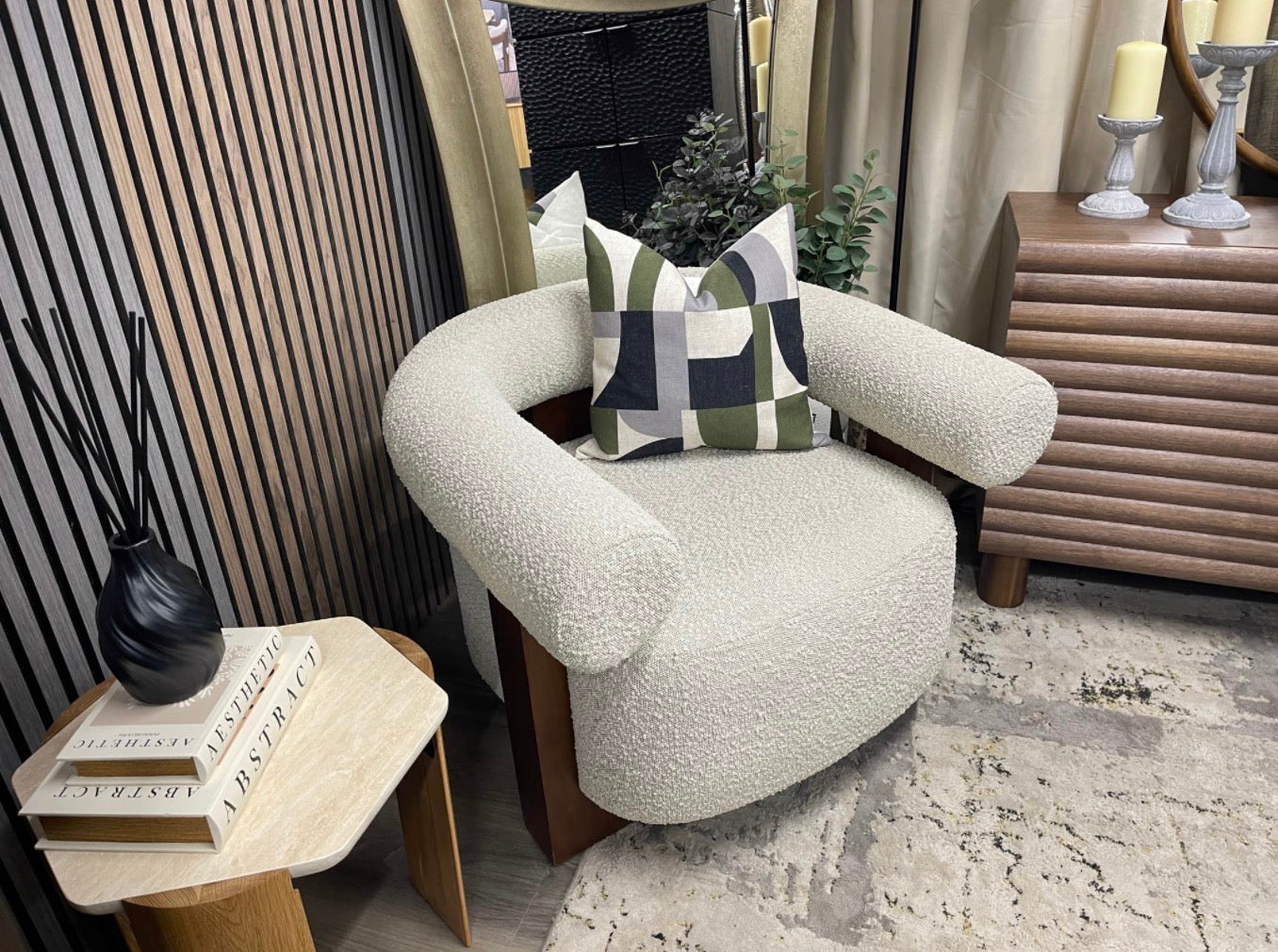 Speckled Boucle Armchair
