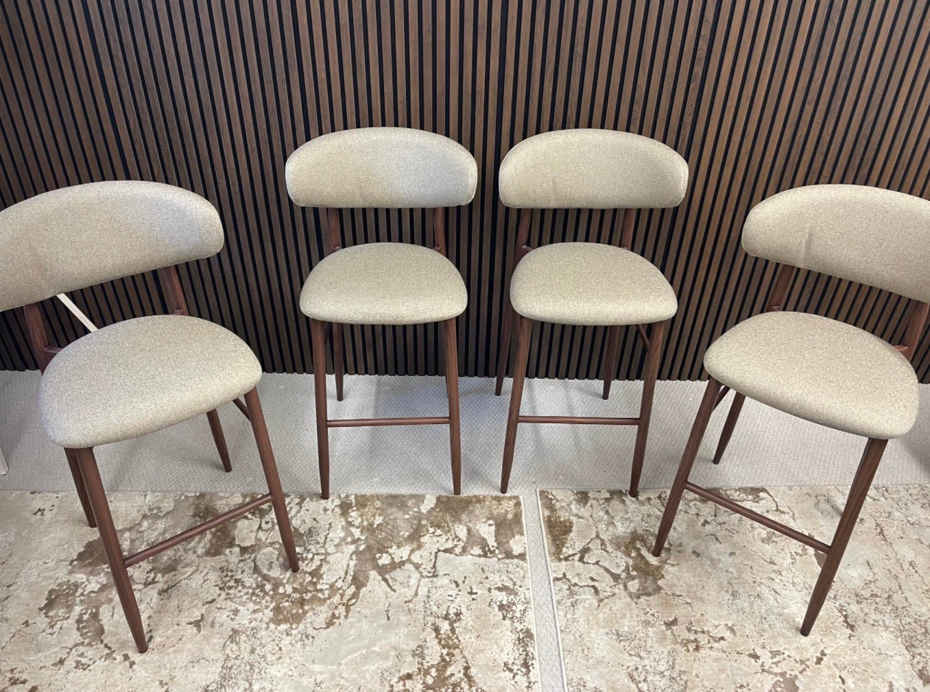Halston Latte Barstools x4