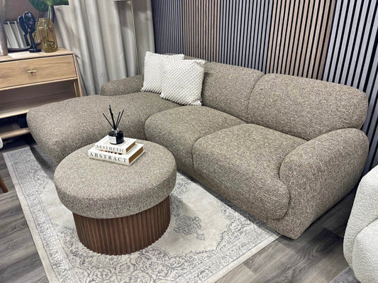 Cloud Left Hand Corner Sofa And Matching Storage Footstool