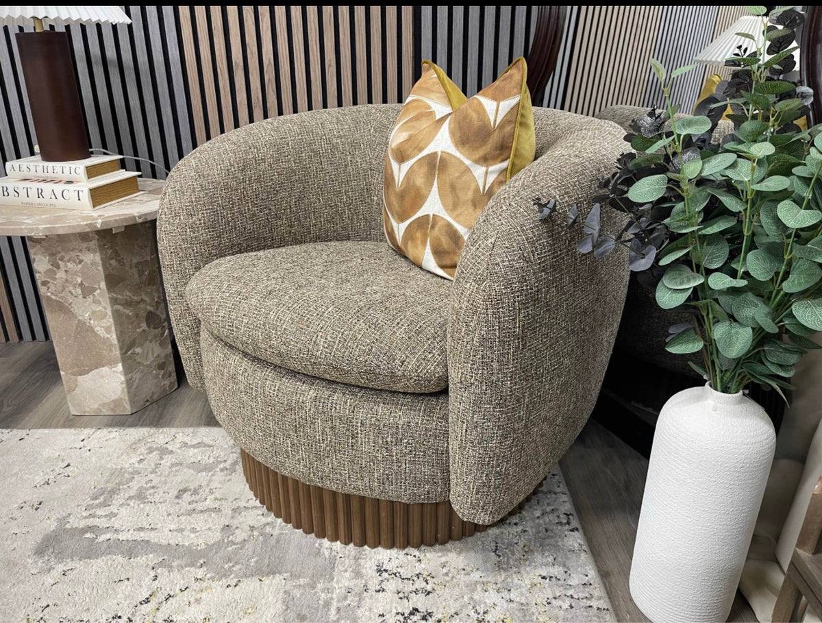 Speckled Cappuccino Viva Swivel Armchair