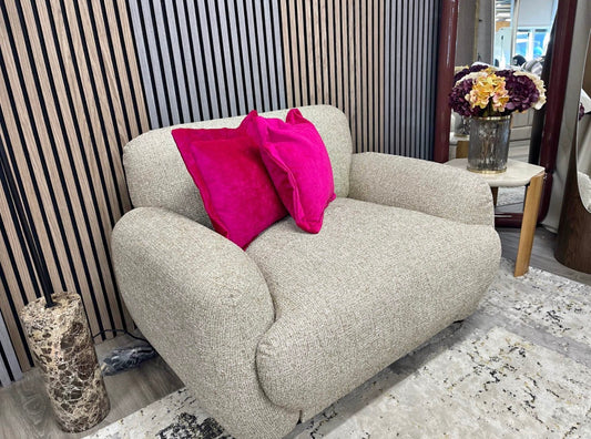 Speckled Latte Boucle Cloud Armchair