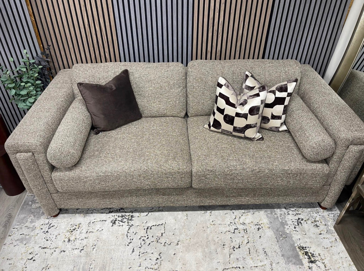 Speckled Cappuccino Boucle 3 Seater Sofa
