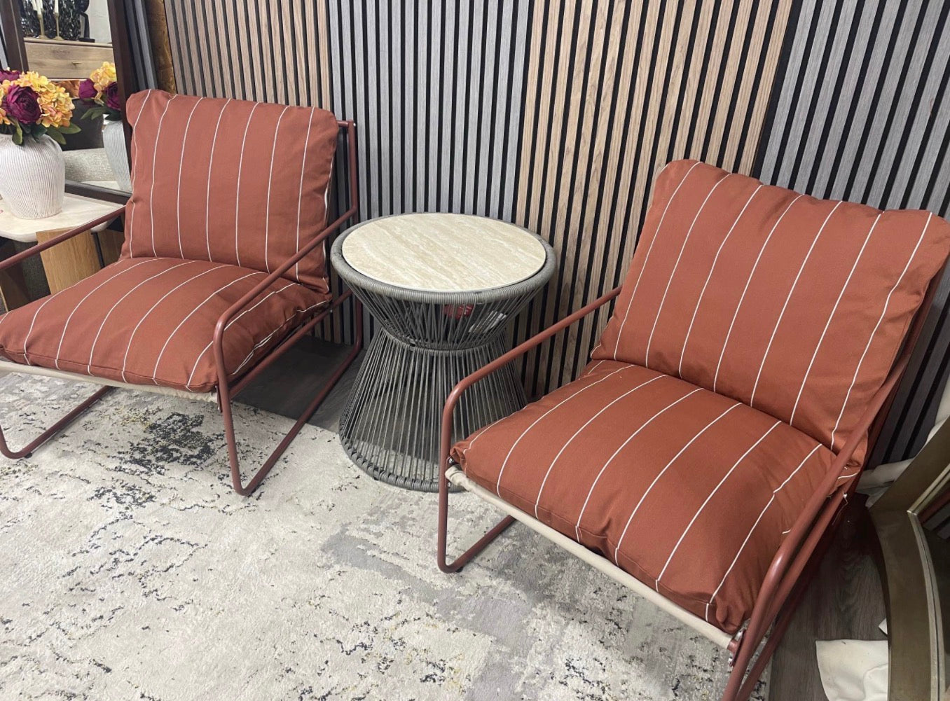 Red Garden Bistro Set