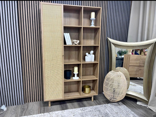 Made.Com Rattan Shelving Unit/Bookcase