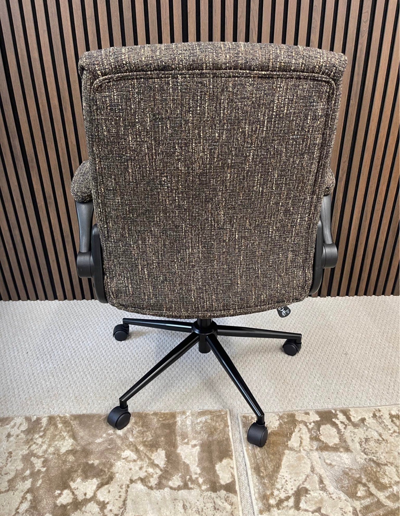 Speckled Espresso Boucle Office Chair