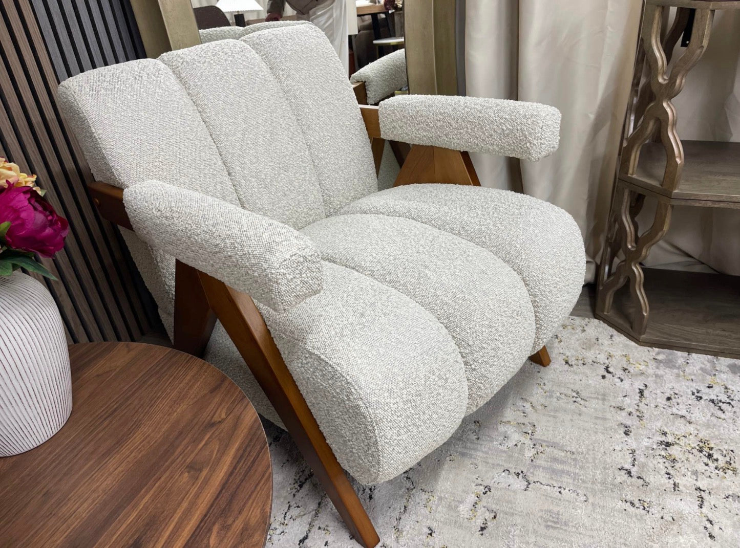 Set Of 2 Paulo Boucle Armchairs