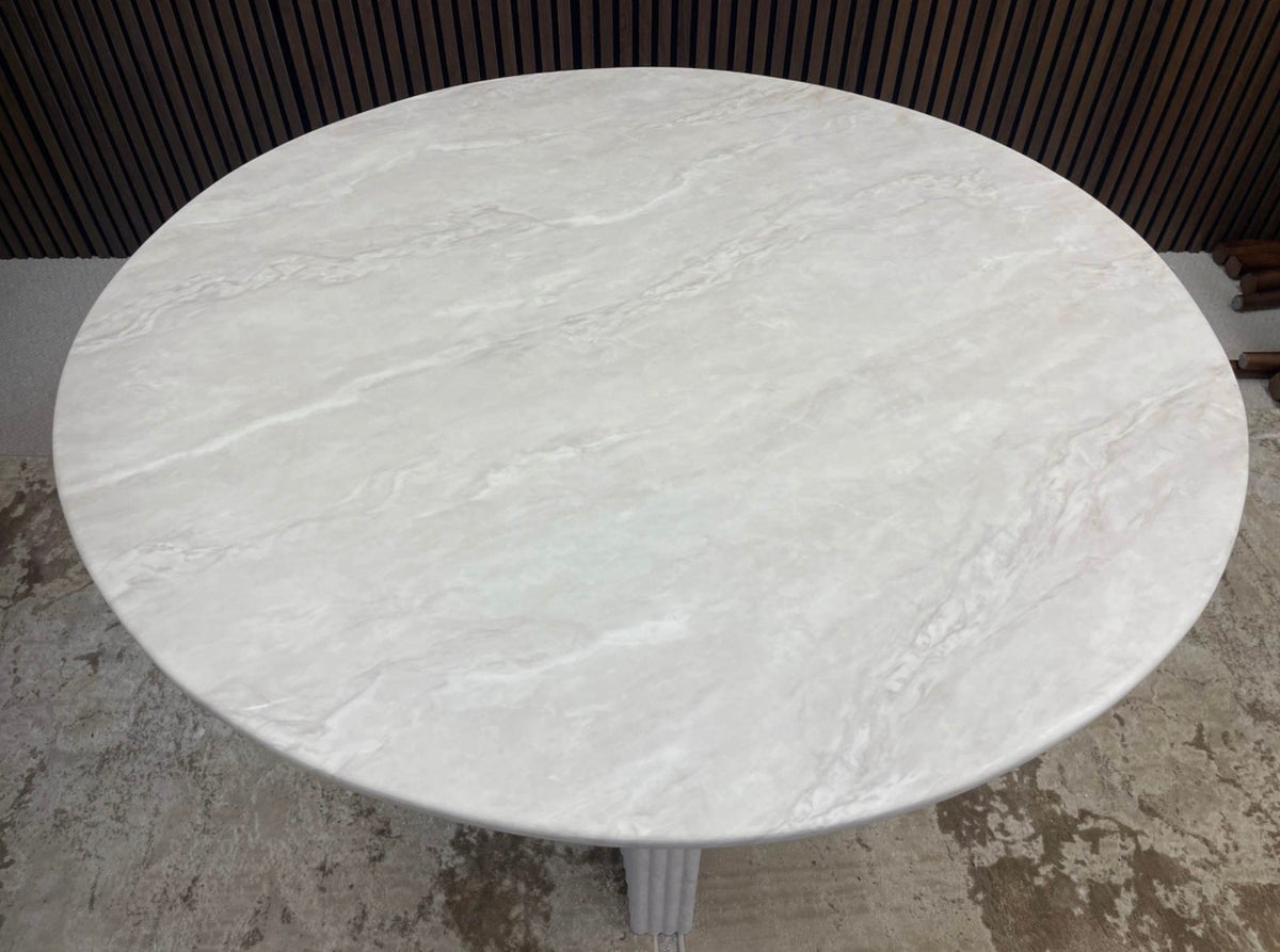 White Marble Round Dining Table