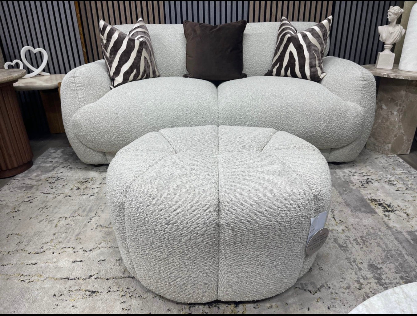 Cloud 2 Seater Sofa and Footstool
