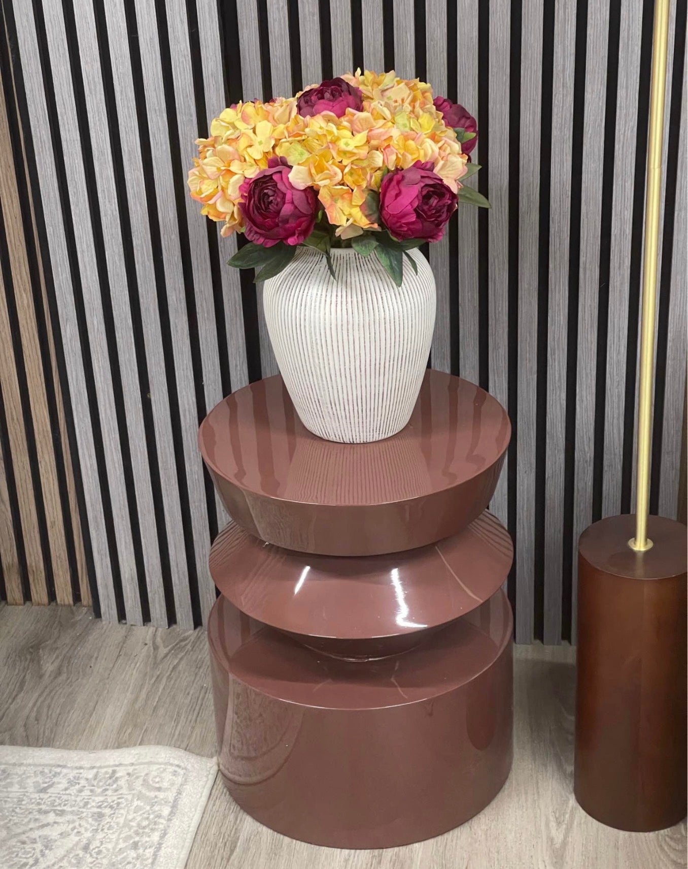Gloss Burgundy Side Table