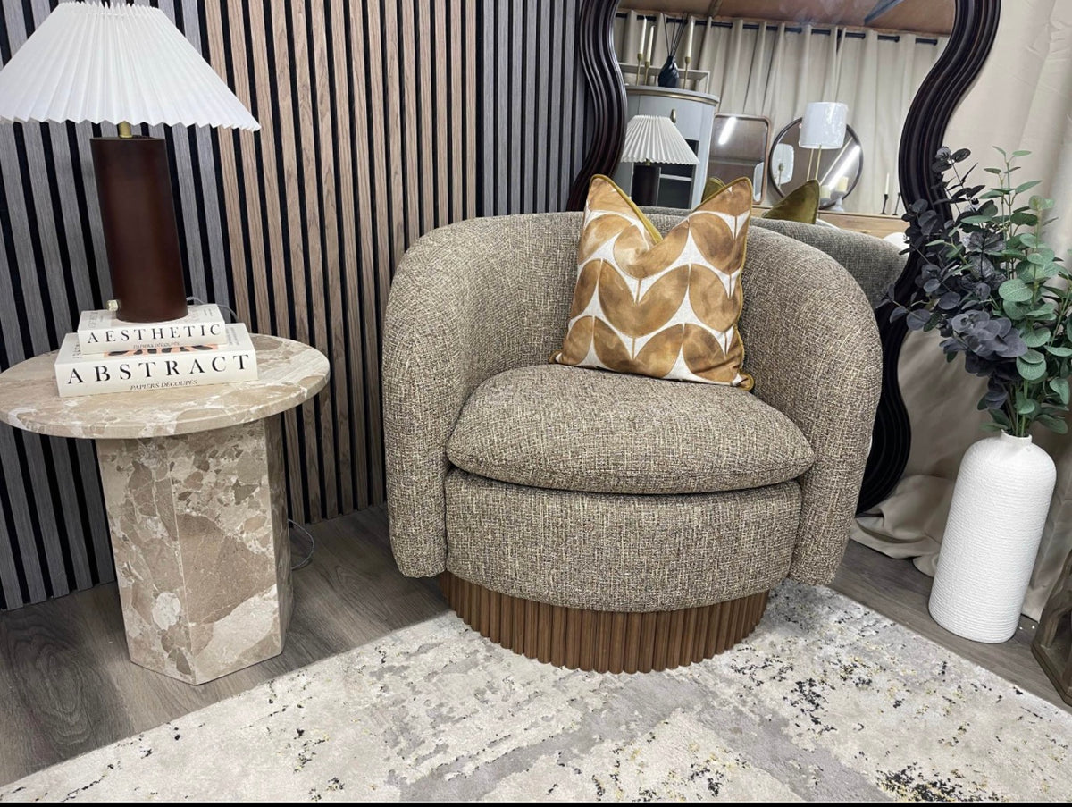 Speckled Cappuccino Viva Swivel Armchair