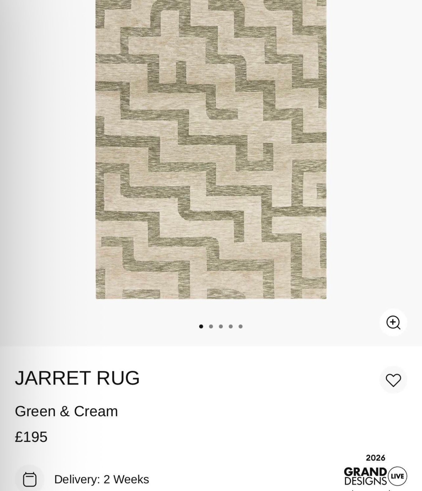 Green And Cream Rug