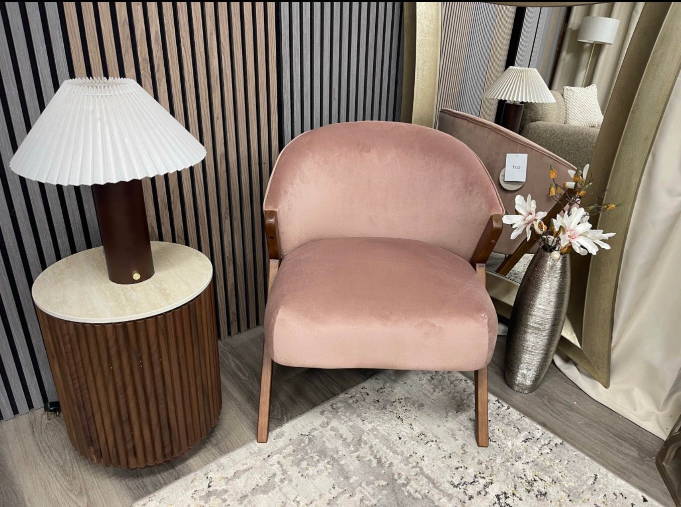 Kira Blush Pink Accent Chair