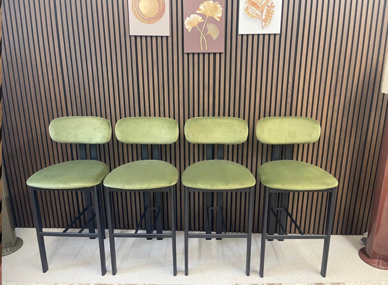 Moss Green Arbor Barstools x4