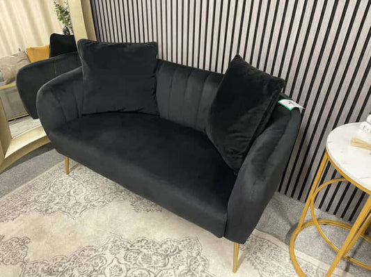 Black Velvet Sofa