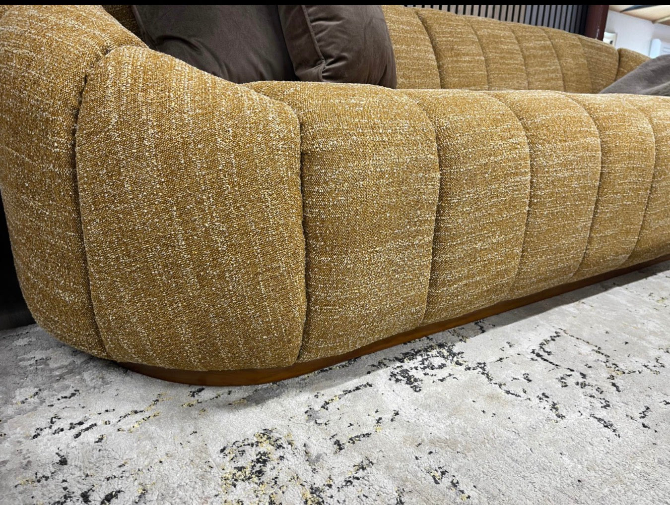 Ivy 3 Seater Speckled Honey Boucle Sofa